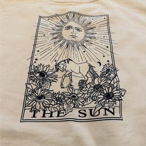 J Crew Re-Imagined sweatshirt ivory unicorn sun